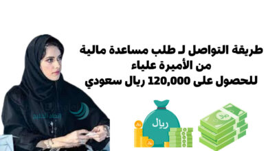 طريقة طلب مساعدة مالية من الأميرة علياء للحصول على 120,000 ريال سعودي لسداد الدين