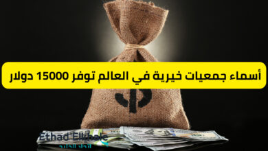 أسماء جمعيات خيرية في العالم توفر 15000 دولار