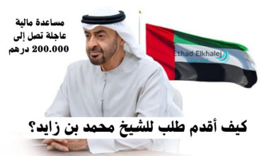 كيف أقدم طلب للشيخ محمد بن زايد؟ .. للحصول على مبلغ مالي ضخم 200.000 ألف درهم